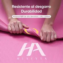 Tapete Portátil Yoga Pilates Ejercicio 10 Mm Antideslizante - Rosa - Ver 3