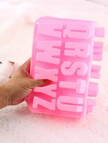 26 Cavity A-Z Capital Letter Silicone Baking Mold With Scraper, Reusable DIY Alphabet Tool For Chocolate, Candy, Desserts And Cake Decor - Multicolor - View 10