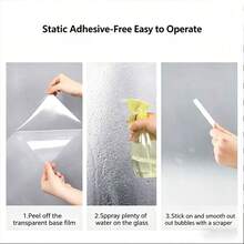 Blinds, Striped Window Pattern Privacy Glass Film, Static Adhesion Glass Film, Glue-Free UV Protection Window Sticker Suitable For Bathroom, Bedroom, Living Room And More - 1PC - View 11
