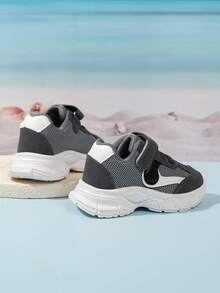 1 Pair Kids Fashion Casual Chunky Sneakers, Lightweight Anti-Slip Breathable, Suitable For Daily Wear And Travel - Grey - View 6