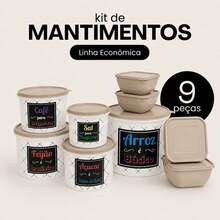 Kitchen Supplies Set Kit ECONOMIC LINE - 5 Supplies + 4 Square Jars 500 ML TPW Line - TPW Sand - View 11