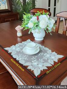 ABEST6522 Home&Living store 1pc 100% Polyester Embroidered Placemat - Beige - View 7