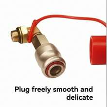 90 Degree Air Tank Take Off Valve With Dust Cap Lockable 90-Degree Brass Elbow Portable Inflation Intake Valve For Semi-Trailers - Red - View 5