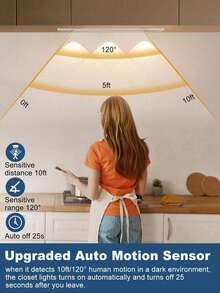 Modern LED Motion Sensor Strip Light, Wireless Rechargeable Magnetic Light Bar For Shoe Cabinets, Display Cases, Wardrobes, Smart Cabinets - Hill Effect, No Wiring Required, Easy Installation, USB-Powered, Plastic Material, Moire Pattern - Cat's Eye Sensor Light - View 5
