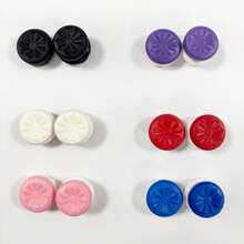 2pcs Silicone Thumb Grip For P5/ P4, For P5 Joystick Booster Caps , Game Controller Accessories,Rocker Cap Pair Supports P4/P5 Game Controllers,High-Rise Performance Analog Stick For P4 ,P5 Controller - Purple - View 4