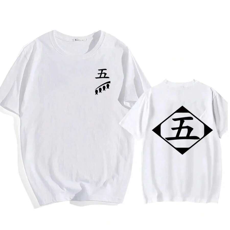 Maglietta 180g Cotone Zaraki Kenpachi Anime, Traspirante Confortevole, Vestibilità Regolare Unisex Per Appassionati - 9 - View 1