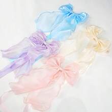 1/4 Pack French Style Bow Curtain Tiebacks, Sheer Satin Ribbon Curtain Tiebacks, Multi-Color No-Drill Curtain Tiebacks, Suitable For Semi-Sheer And Regular Curtains, For Bedroom, Living Room, Romantic Home Decor - Multicolor - View 8