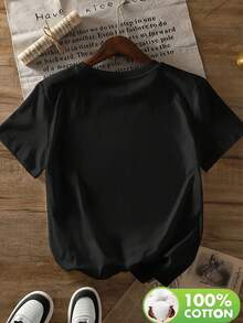 Soft Breathable Crew Neck T-Shirt For Women, Ornate Red Jesus Heart Faith Print, Suitable For Church And Sports, Fast Local Warehouse Delivery - 黑色 - 查看 2