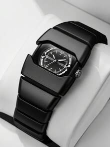 Women's Gift Watch With Asymmetrical Digital Dial, Personalized Creative Fashion Casual Quartz Watch, Gift For Friends (1pc/Set) Watch Box Not Included - Black - View 1