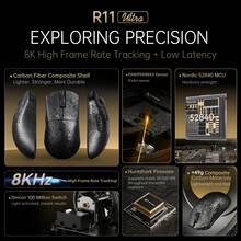 ATTACK SHARK R11 Ultra 49g Ultralight Gaming Mouse, PAW3950 MAX Sensor, 8K Polling Rate, Tri-Mode Connectivity, AI Cloud Driver, 100% Feet For FPS Competitive Gaming - View 7
