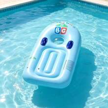 1pc Fresh Macaron Color Inflatable Floating Mat, Thickened Anti-Flip Inflatable Surfboard With Dual Handles, Thickened PVC Pool Water Play Float Board - Multicolor - View 9