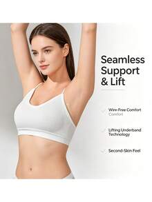 1pc Disposable Women's Underwear For Travel And Business Trips, No-Wash Bra, Portable Vest-Style Daily Disposable Bra, Individually Packaged - View 2