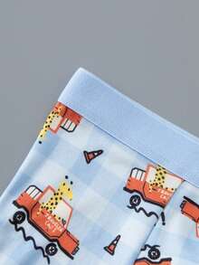 4pcs/Pack Young Boy Kids Comfortable Soft Cartoon Print Boxer Briefs - Multicolor - View 5