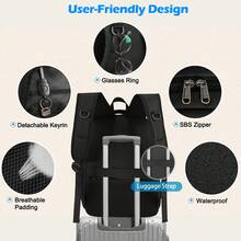17.3 Inch Laptop Lunch Backpack With USB Charging Port, Waterproof Travel Backpack, Unisex, Carry-On, Insulated Cooler Bag, Student School Bag, Portable Laptop Backpack - 1pc - View 5