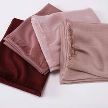 1PC New Minimalist Fashion Classic Versatile Sun Protection Soft Skin-Friendly Suitable For Daily Wear Multi-Function Polyester Material Bamboo Knot Pattern Tassel Rectangular Women's Scarf Headscarf Shawl Hijab Islamic Scarf Women Winter Scarf - Multicolor - View 5