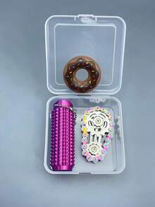 1 Set Stress Relief Combo, Includes Chain Spinner, Finger Slider And Sensory Massager, Made Of ABS Material, Comes With Storage Box For Easy Carrying, Suitable For Office Stress Relief, Travel And Gifts - Multicolor - View 22