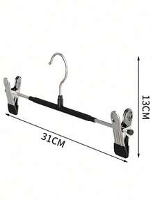 20Pcs Adjustable Hanger With Clips, Seamless And Anti-Slip Home Storage, Suitable For Pants, Skirts And Various Other Clothes. Integrated Hanger - Space-Saving Metal Hanger, Ensuring Clothes Are Neat And Orderly - 10 PCS - View 7