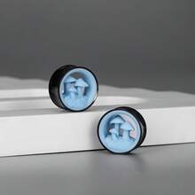 2件組螢光3D蘑菇耳洞擴張塞，316L不鏽鋼低過敏耳擴撐孔器，中空穿刺耳飾 - 菇 - 查看 8