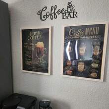 金屬咖啡吧裝飾牌，適用於咖啡店、居家、辦公室與廚房，牆面裝飾。這款金屬字母裝飾牌非常適合農舍風廚房裝飾，也是房間、臥室與居家裝飾的理想選擇。 - 黑色 - 查看 6
