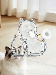 Cute Cat Shaped Fridge Magnet Cat Fur & Whisker Collector, Holeless Pet Hair & Whisker Memorial Keepsake Container, Unique Decorative Gift For Cat Lovers, Essential For Cat Moms, Unique Gift, Pet Memorial - Transparent - View 9