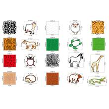 hoojojo 20pcs Permainan Mencocokkan Tekstur Bulu Hewan dari Kain Felt, Alat Bantu Mengajar Pengenalan Pola Kulit Hewan Liar, Perlengkapan Belajar Guru di Kelas, Aktivitas Pengamatan Sains Alam, Perlengkapan Kembali ke Sekolah - MultiWarna - View 4