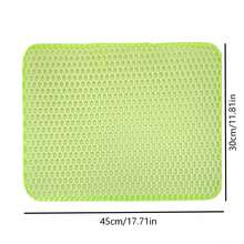 1pc Cat Litter Mat | Honeycomb Design | EVA Material | Non-Slip, Leak-Proof And Easy To Clean | Multiple Colors Available | Ideal Choice For Pet Care, Cat Litter Box Accessory | Honeycomb Pattern Mat | Durable Pet Mat - Grey - View 18