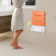 Wall Mounted Folding Shower Seat Chair Stool Bench Shower Stool Shower Chair - Default - View 5