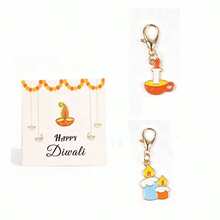 4/8pcs Diwali Candle & Lamp Keychain Set, Includes Alloy Candle/Lamp Keychain Pendant + Gift Card, Suitable For Diwali Festival Events, Theme Parties, Gift Souvenirs And Small Gifts - Multicolor - View 10