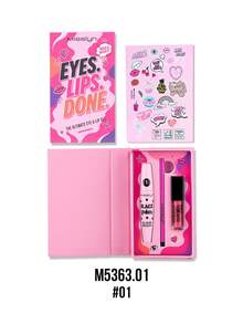 MISSLYN 4-Piece Eyes Lips Done Set, 3-Step Daily Exquisite Makeup Kit, Instant Volumizing & Lengthening Washable Mascara, Rich Black Cream Eyeliner, Silky Texture Lipstick, All-Day Wear, Suitable For Atmospheric Party Makeup,Back-To-School Gift - #01+#01+#56 - View 9