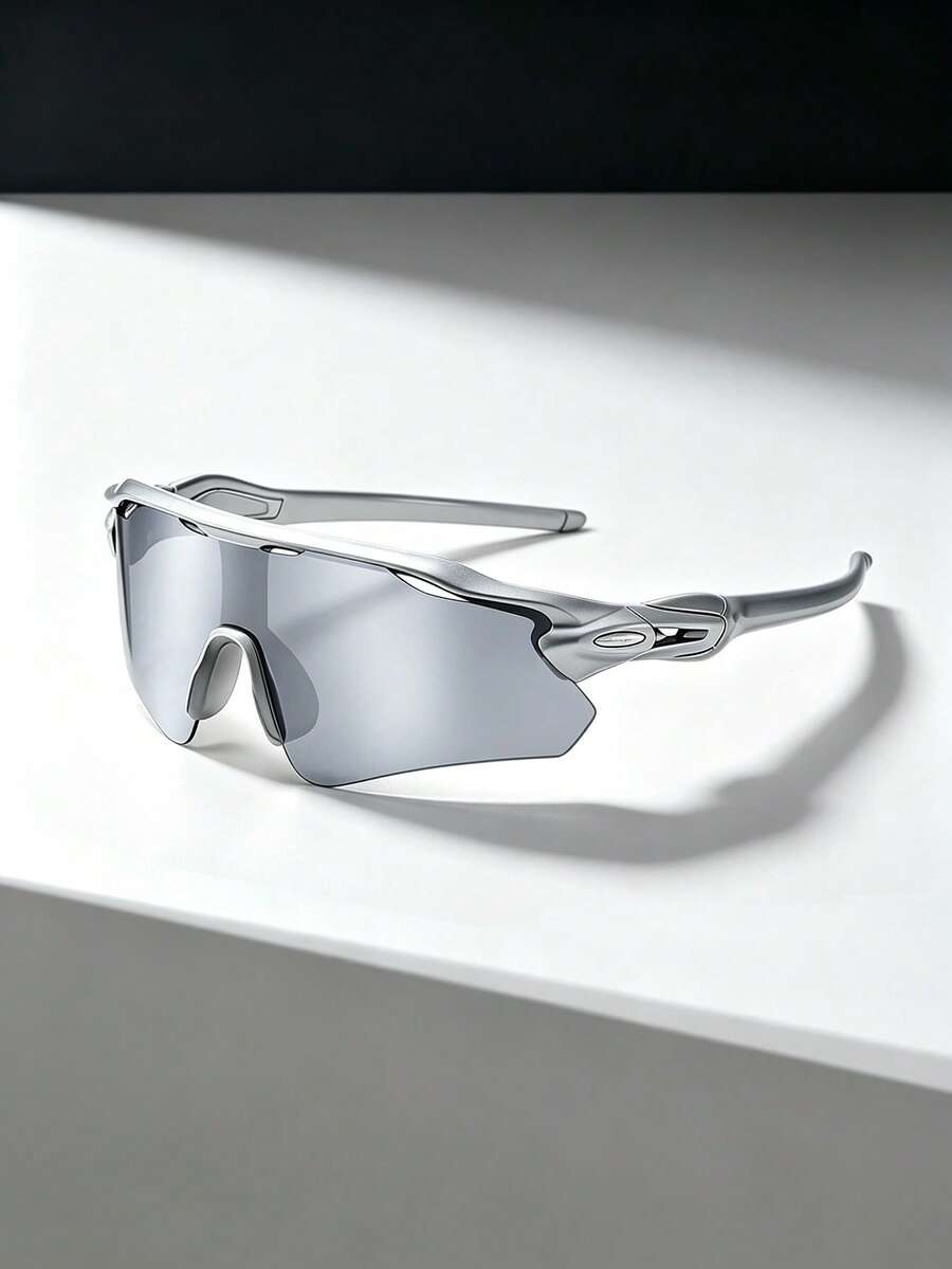 1 Pair Vintage Men's Cycling Sports Glasses, One-Piece Half-Frame Windproof Sand-Proof Goggles, Suitable For Hiking, Cycling, Running, Travel And Vacation - Goggles - Multi-colored - View 1