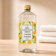 Refil 1 Litro de Aromatizador de Varetas e Ambiente premium - Chá branco - Visão 5