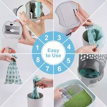 Multifunctional Cat Litter Scoop With Built-In Trash Bag Storage, Large Slotted Cat Litter Scoop With Ergonomic Handle, Portable Easy Clean Litter Box Cleaning Tool For Cats, Pet Waste Removal Accessory, Indoor Cat Supplies, Litter Box Accessories - Grey - View 5