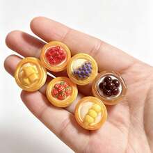 Cute Mini Fruit Tart Resin Model - DIY Handmade Mini Food Decoration Suitable For Dollhouse And Jewelry Making, Suitable For Teenagers As Mini Toys - Multicolor - View 13