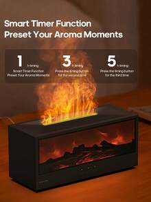kinscoter 1pc USB Interface 150ml Creative Fireplace Aroma Diffuser, Ultrasonic Flame Humidifier, Bonfire Essential Oil Diffuser With LED Light And Remote Control, Suitable For Home, Office, Birthday, Christmas Gift Decoration - Multicolor - View 7