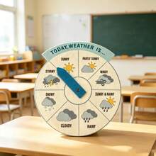 1/2pcs Weather Wheel, Preschool Education Learning Tool, Season & Month Wheel, Teaching Tool, Unique Home Office Educational Gift, First Day Of School - Multicolor - View 8
