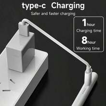 New Capacitive Stylus Pen, Compatible With Apple 2018-2025 And Android Phone/Tablet Touchscreen, Anti-Mistouch, Tilt Sensitivity, Magnetic Attachment, Fast Charging, Suitable For IPad 2018-2025, 10/11, Pro, Air 3/4/5/6 - White - View 8
