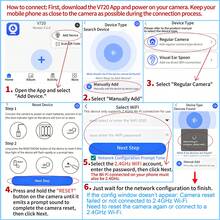 家用無線監控攝影機 360°全景夜視 WiFi 手機遠端控制 1080P HD 智能攝影機 2.4G WiFi 連接 雙向語音 紅外線夜視 室內安全監控 - 白色 - 查看 4