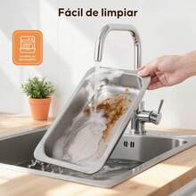 Bufetera 3 Espacios De Acero Inoxidable Para Chef Comedor - Plateado - Ver 8