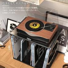 レコード 収納 金属＆木製 レコードラック ヴァイナルレコードホルダー 80 枚収納可能 3 コンパートメント レコードスタンド レコードプレイヤースタンド 雑誌・本・ファイル・アルバム収納兼用 レコード棚 cd 飾り対応 (ブラック) - 黒 - チェックする 5