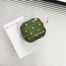 Simple Korean-Style Star-Patterned Earphone Case With Hanging Loop, Compatible With Apple Pro 3, Pro 2, Pro, 4, 3, And 2. Stylish Women's Earphone Case/Simple Earphone Case/Apple Earphone Case/Apple Earphone Cover. - Multicolor - View 3
