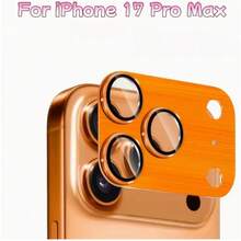 1 قطعة فيلم حماية عدسة معدني متوافق مع Apple 17 Pro Max/17 Air/17 Pro/17، تغطية كاملة مع تحديد الموقع، سهل التركيب، زجاج مقسى مضاد للخدش ومضاد للسقوط، وسادة حماية العدسة، متوفر باللون البرتقالي والفضي والأزرق وألوان أخرى، حماية كاملة للكاميرا، إكسسوارات الهاتف - متعدد الألوان - مشاهدة 14