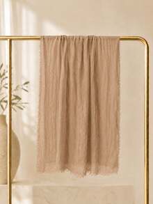 1 pieza Accesorio de abaya - Pañuelo de cabeza liso, básico y clásico de unicolor con pliegues para mujer - Marrón Mocha - Ver 3