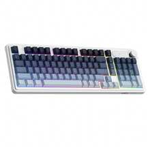 MageGee GK960 98% Wireless Membrane Keyboard, RGB Backlit, Mechanical Feel Quiet Typing, Three-Mode Wired/Bluetooth/2.4G Cream Style Keyboard With Number Pad, 4000mAh Battery, Knob, Suitable For Laptop And Desktop Computer - View 21
