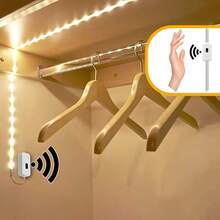 LQHZMYY 1pc Gesture Sensor LED Light Strip, With Hand Sweep Sensor Switch, No Touch Required, Gesture Wave To Light Up, Suitable For Kitchen Cabinet Lighting, Wardrobe Closet Sewing Machine Fill Light, Live Streaming Mirror Background TV Background Fill Light, Space Main Image, Christmas Holiday Decoration - Touchless Sensor - View 9