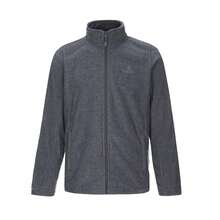 CAMEL CROWN Jaket Fleece Pria, Sweatshirt Hangat Tahan Angin, Lapisan Tebal, Desain Kerah Tegak - Tinta Abu-abu - View 5