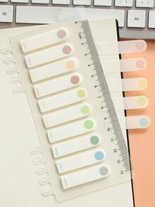 1/2pcs Morandi Color Semi-Transparent Index Tabs, Low Saturation Gentle Color Palette, Simple And Fresh Style, Strong Adhesion And Anti-Curling, High Transparency, Does Not Obscure Text, Quickly Mark Books, Notebooks, Document Key Content, Easy To Categorize And Find, Lightweight And Compact, Smooth Writing, Suitable For Student Learning, Office Document Organization, High Aesthetic, Practical Page Marker Stationery, Back To School Season Recommended, Christmas Gift, Halloween Gift, Thanksgiving Gift - one-size - View 10