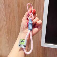 Fashionable Color-Block Braided Rope Keychain, Personalized Handmade Woven Colorful Key Ring, Climbing Carabiner Braided Rope Key Pendant - Hand-woven Rope Keychain - View 12