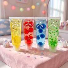 1pc Aesthetic Red Cherry Squeeze Tube Toy, Non-Elastic Toothpaste Squeeze Toy, Heavy Clay-Like Sensory Stress Relief Fidget Toy, Relieves Stress And Anxiety, Cute Desk Decor - Multicolor - View 4