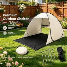 Instant Pop Up Camping Tent For 2-3 Person, Oxford Fabric Waterproof PU Coating, UV Protection Quick Setup Automatic Opening, Lightweight Foldable With Carry Bag, Breathable Mesh Windows Windproof, Suitable For Family Outdoor Travel Hiking Beach - Pop-up Tent - View 11