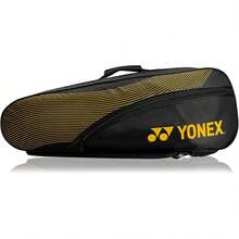 Yonex Stylish Badminton Kit-Bag |Double Zipper Compartment For Storage Of 6 Rackets And Clothes|Side Pocket |Back Straps |Accessories Variant 1 - BLACK DEEP YELLOW - View 2